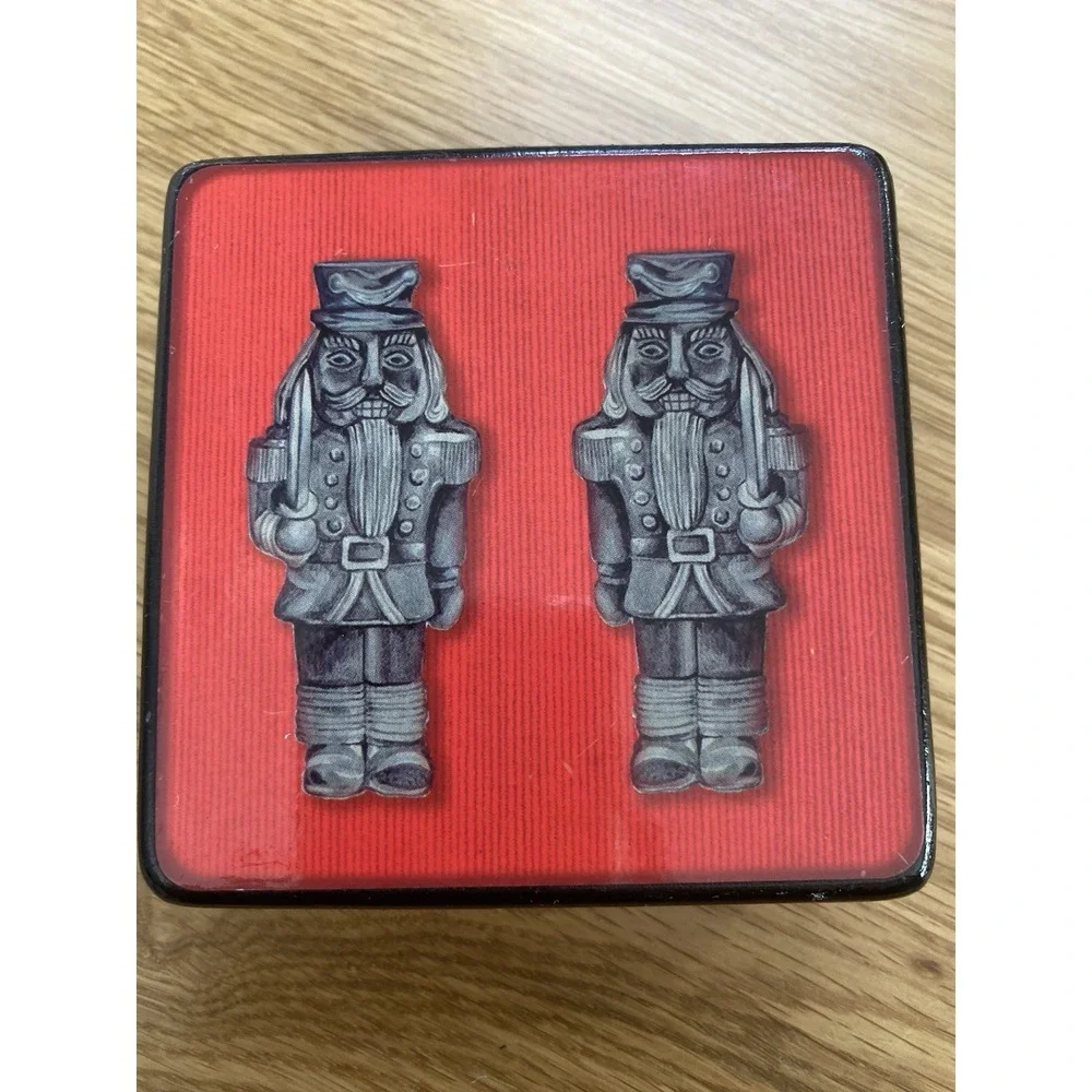 Set of 6 Christmas Holiday NUTCRACKER 4x4 Coasters: Felt Back